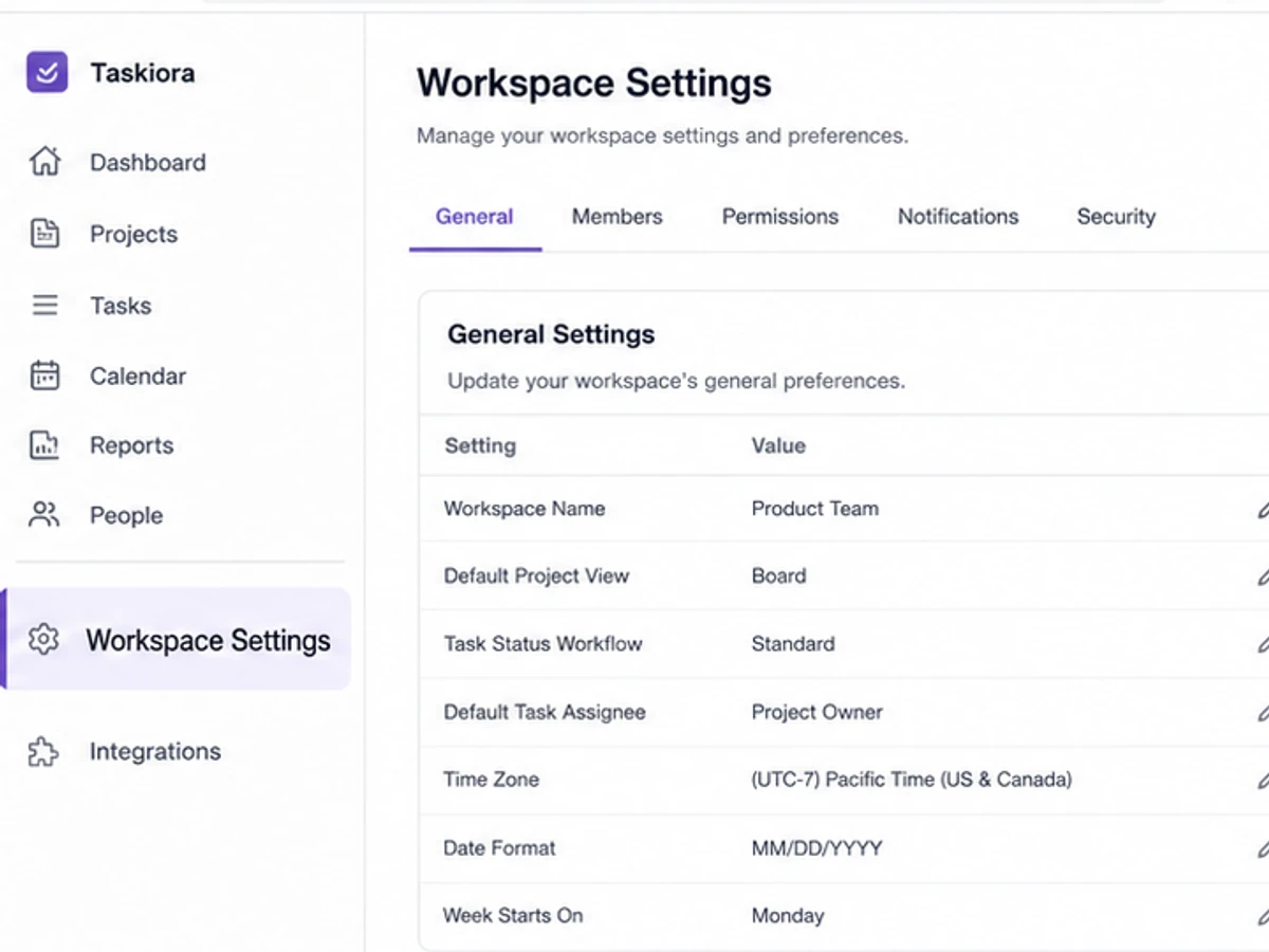 After example for Edit text in screenshot when a product menu label changes: Workspace Settings